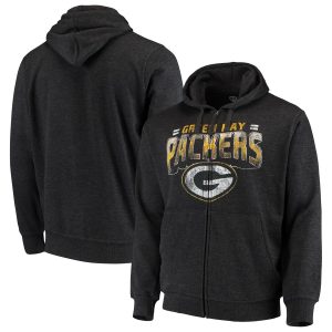 Amazing Green Bay Packers G III Sports by Carl Banks Perfect Season Full Zip Hoodie Charcoal a must have addition to your collection