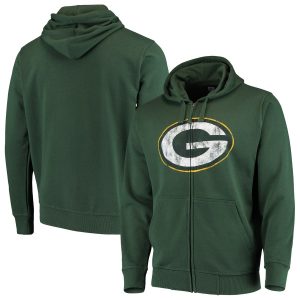Outstanding Green Bay Packers G III Sports by Carl Banks Primary Logo Full Zip Hoodie Green to showcase your team pride