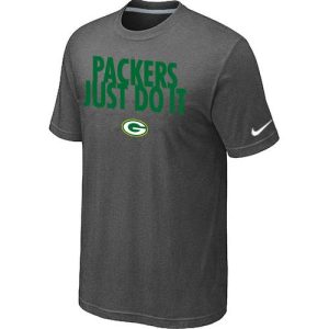 Outstanding Green Bay Packers Just Do It Dark Grey T Shirt to showcase your team pride