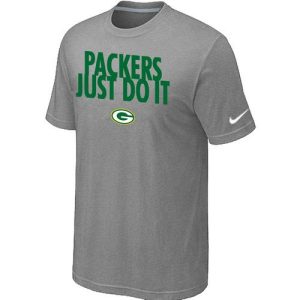 Terrific Green Bay Packers Just Do It Grey T Shirt for die hard Packers fans