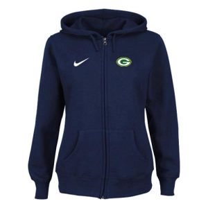 Fantastic Green Bay Packers Ladies Tailgater Full Zip Hoodie Blue for die hard Packers fans