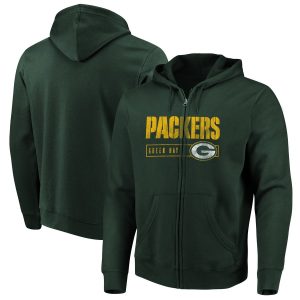 Fantastic Green Bay Packers Majestic Hyper Stack Full Zip Hoodie Green perfect for game day celebrations