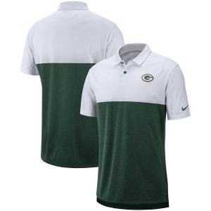 Gorgeous Green Bay Packers  Sideline Early Season Performance Polo White Green to showcase your team pride