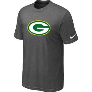 Gorgeous Green Bay Packers Sideline Legend Authentic Logo Dri FIT  NFL T Shirt Crow Grey for die hard Packers fans