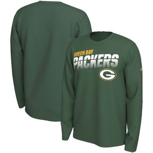 Gorgeous Green Bay Packers  Sideline Line of Scrimmage Legend Performance Long Sleeve T Shirt Green for ultimate sports enthusiasts