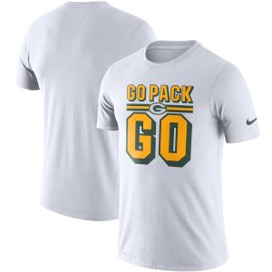 Terrific Green Bay Packers  Sideline Local Performance T Shirt White for die hard Packers fans