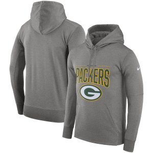 Amazing Green Bay Packers  Sideline Property of Performance Pullover Hoodie Gray for die hard Packers fans