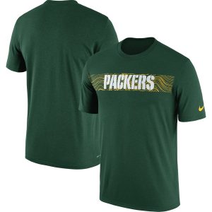 Amazing Green Bay Packers  Sideline Seismic Legend Performance T Shirt Green perfect for game day celebrations