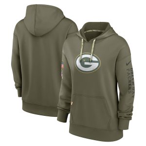 Unique Green Bay Packers  Women's 2022 Salute To Service Performance Pullover Hoodie   Olive a must have addition to your collection