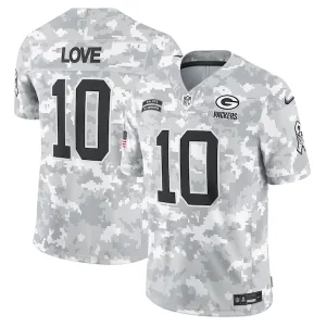 Amazing Jordan Love Green Bay Packers Nike 2024 Salute to Service Limited Jersey   Arctic Camo perfect for game day celebrations