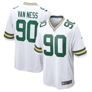 Outstanding Lukas Van Ness Green Bay Packers Nike Game Jersey   White perfect for game day celebrations