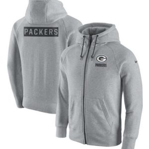 Stunning Men's Green Bay Packers  Ash Gridiron Gray 2.0 Full Zip Hoodie for die hard Packers fans