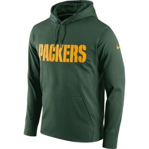 Amazing Men's Green Bay Packers  Green Circuit Wordmark Essential Performance Pullover Hoodie to stand out at the stadium