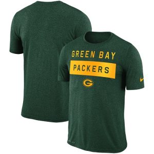 Amazing Men's Green Bay Packers  Green Sideline Legend Lift Performance T Shirt for die hard Packers fans