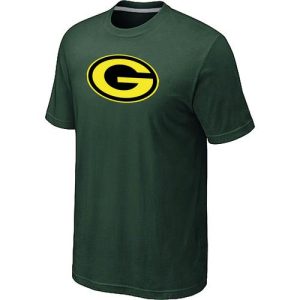 Stunning Men's Green Bay Packers Neon Logo Charcoal T Shirt Dark Green perfect for game day celebrations
