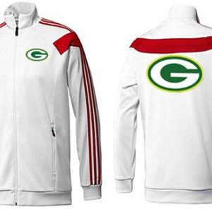 Fantastic NFL Green Bay Packers Team Logo Jacket White_1 for die hard Packers fans
