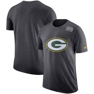 Fantastic NFL Men's Green Bay Packers  Anthracite Crucial Catch Tri Blend Performance T Shirt a must have addition to your collection