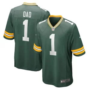 Unique Number 1 Dad Green Bay Packers Nike Game Jersey   Green for ultimate sports enthusiasts
