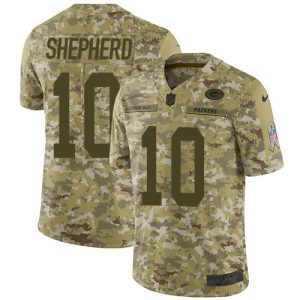 Amazing Packers #10 Darrius Shepherd Camo Men's Stitched NFL Limited 2018 Salute To Service Jersey perfect for game day celebrations