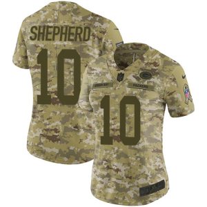 Fantastic Packers #10 Darrius Shepherd Camo Women's Stitched NFL Limited 2018 Salute To Service Jersey to showcase your team pride