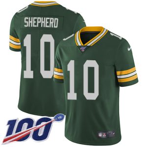 Stunning Packers #10 Darrius Shepherd Green Team Color Youth Stitched NFL 100th Season Vapor Untouchable Limited Jersey perfect for game day celebrations