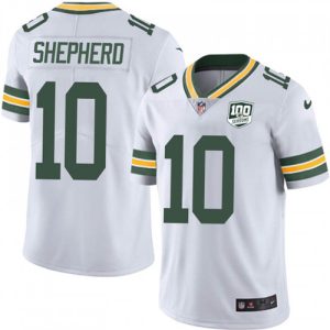Impressive Packers #10 Darrius Shepherd White Men's 100th Season Stitched NFL Vapor Untouchable Limited Jersey for die hard Packers fans
