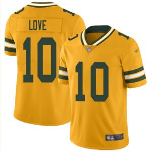 Gorgeous Packers #10 Jordan Love Gold Youth Stitched NFL Limited Inverted Legend  Jersey perfect for game day celebrations