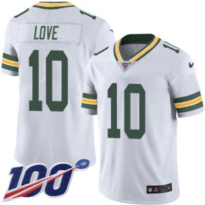 Amazing Packers #10 Jordan Love White Men's Stitched NFL 100th Season Vapor Untouchable Limited Jersey a must have addition to your collection
