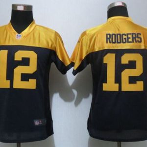 Fantastic Packers #12 Aaron Rodgers Navy Blue Alternate Women's Stitched NFL New Limited Jersey for die hard Packers fans
