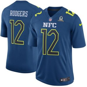 Terrific Packers #12 Aaron Rodgers Navy Men's Stitched NFL Game NFC 2017 Pro Bowl Jersey to stand out at the stadium