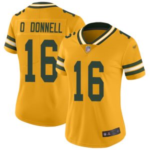 Gorgeous Packers #16 Pat O'Donnell Gold Women's Stitched NFL Limited Inverted Legend Jersey a must have addition to your collection