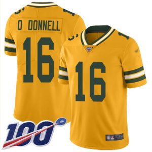 Fantastic Packers #16 Pat O'Donnell Gold Youth Stitched NFL Limited Inverted Legend 100th Season Jersey for ultimate sports enthusiasts