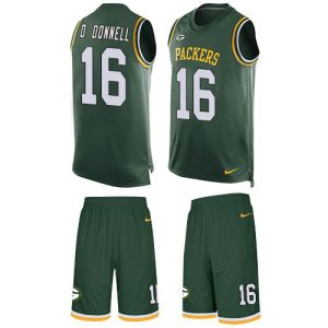 Impressive Packers #16 Pat O'Donnell Green Team Color Men's Stitched NFL Limited Tank Top Suit Jersey to stand out at the stadium