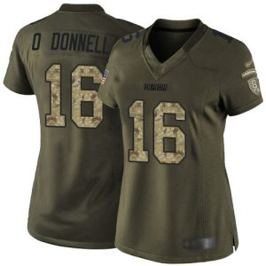 Gorgeous Packers #16 Pat O'Donnell Green Women's Stitched NFL Limited 2015 Salute to Service Jersey a must have addition to your collection