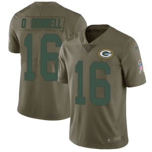 Impressive Packers #16 Pat O'Donnell Olive Youth Stitched NFL Limited 2017 Salute To Service Jersey to showcase your team pride