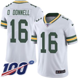 Fantastic Packers #16 Pat O'Donnell White Men's Stitched NFL 100th Season Vapor Untouchable Limited Jersey perfect for game day celebrations
