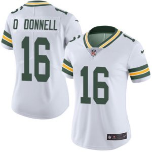 Fantastic Packers #16 Pat O'Donnell White Women's Stitched NFL Vapor Untouchable Limited Jersey for die hard Packers fans