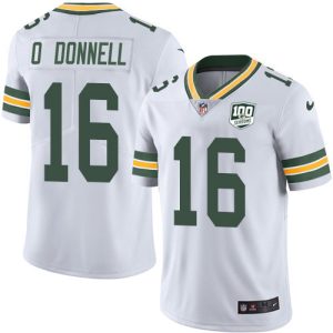 Unique Packers #16 Pat O'Donnell White Youth 100th Season Stitched NFL Vapor Untouchable Limited Jersey for ultimate sports enthusiasts