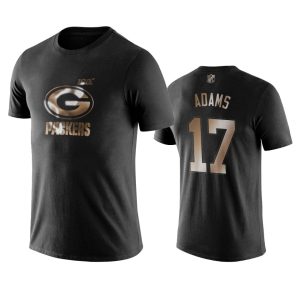 Amazing Packers #17 Davante Adams Black NFL Black Golden 100th Season T Shirts perfect for game day celebrations