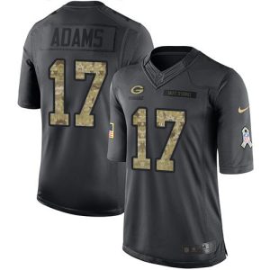 Impressive Packers #17 Davante Adams Black Youth Stitched NFL Limited 2016 Salute to Service Jersey for ultimate sports enthusiasts