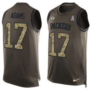 Terrific Packers #17 Davante Adams Green Men's Stitched NFL Limited Salute To Service Tank Top Jersey for ultimate sports enthusiasts