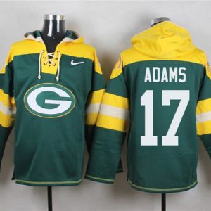 Outstanding Packers #17 Davante Adams Green Player Pullover NFL Hoodie perfect for game day celebrations