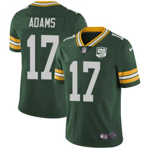 Fantastic Packers #17 Davante Adams Green Team Color Men's 100th Season Stitched NFL Vapor Untouchable Limited Jersey a must have addition to your collection