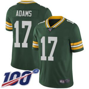 Gorgeous Packers #17 Davante Adams Green Team Color Men's Stitched NFL 100th Season Vapor Limited Jersey a must have addition to your collection
