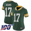 Stunning Packers #17 Davante Adams Green Team Color Women's Stitched NFL 100th Season Vapor Limited Jersey for die hard Packers fans