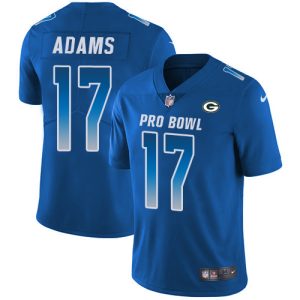 Unique Packers #17 Davante Adams Royal Men's Stitched NFL Limited NFC 2018 Pro Bowl Jersey for die hard Packers fans