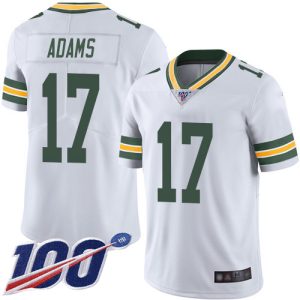 Outstanding Packers #17 Davante Adams White Youth Stitched NFL 100th Season Vapor Limited Jersey perfect for game day celebrations