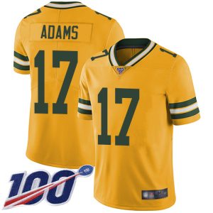 Terrific Packers #17 Davante Adams Yellow Men's Stitched NFL Limited Rush 100th Season Jersey a must have addition to your collection