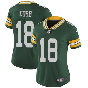Gorgeous Packers #18 Randall Cobb Green Team Color Women's Stitched NFL Vapor Untouchable Limited Jersey perfect for game day celebrations