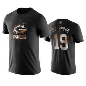 Fantastic Packers #19 Equanimeous St. Brown Black NFL Black Golden 100th Season T Shirts to showcase your team pride